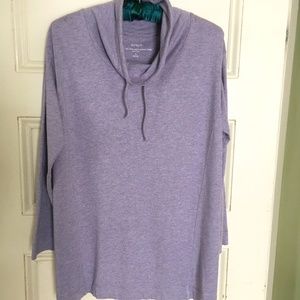 J.Jill, pure Jill orchid cowl-neck seamed tunic S petite